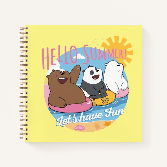 We Bare Bears - Hello Summer! Let's Have Fun Notebook (Front)