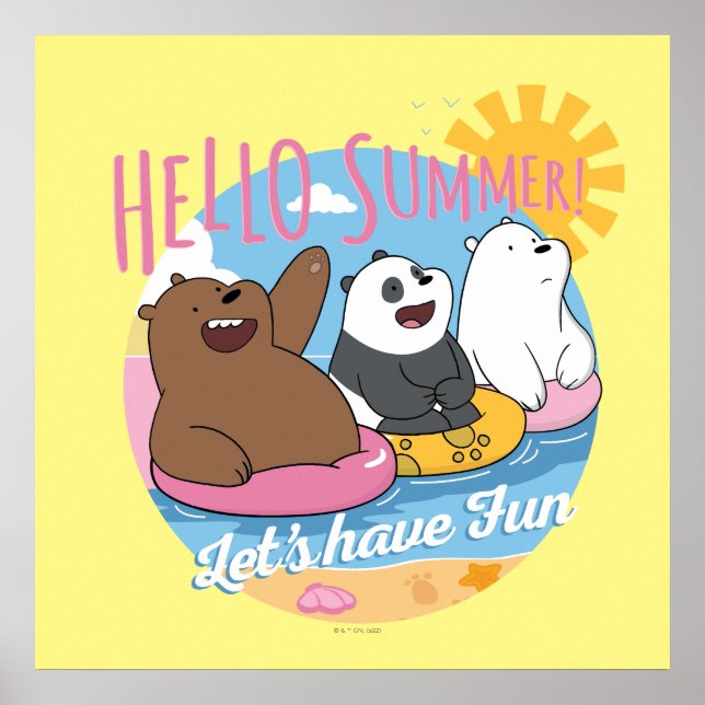 We Bare Bears - Hello Summer! Let's Have Fun Poster (Front)