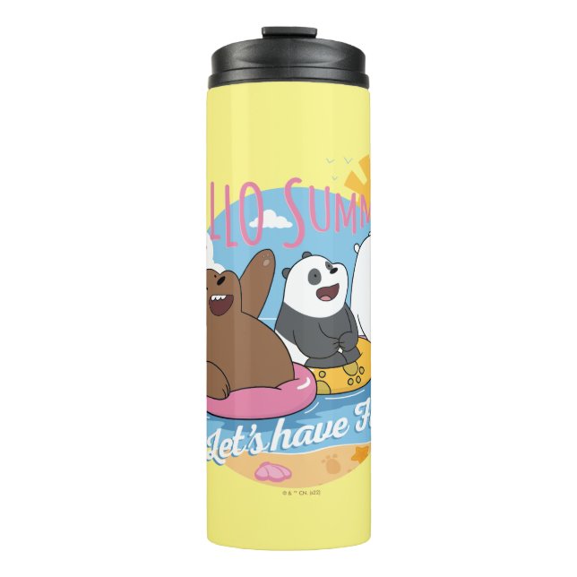 We Bare Bears - Hello Summer! Let's Have Fun Thermal Tumbler (Front)