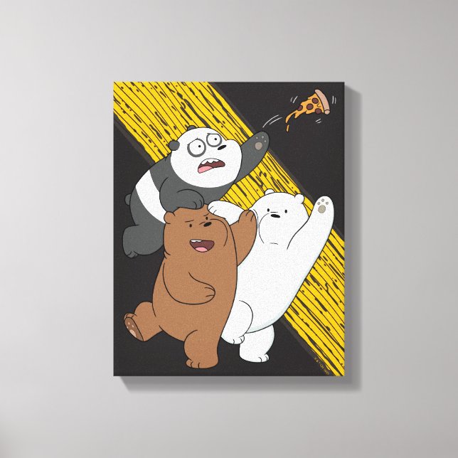We Bare Bears - Last Pizza Slice Canvas Print (Front)
