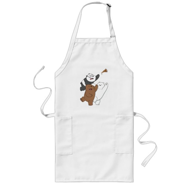 We Bare Bears - Last Pizza Slice Long Apron (Front)