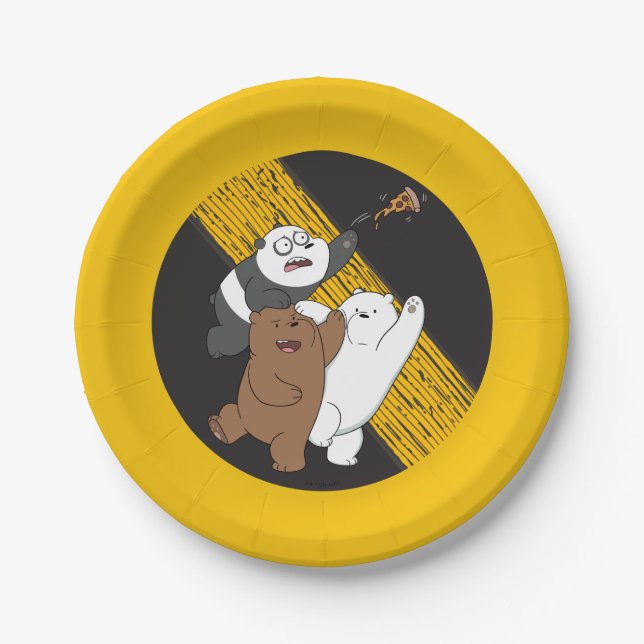 We Bare Bears - Last Pizza Slice Paper Plate (Front)