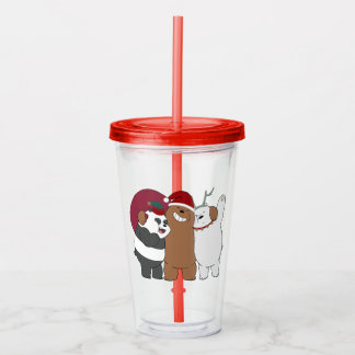 We Bare Bears - Season's Greetings Acrylic Tumbler