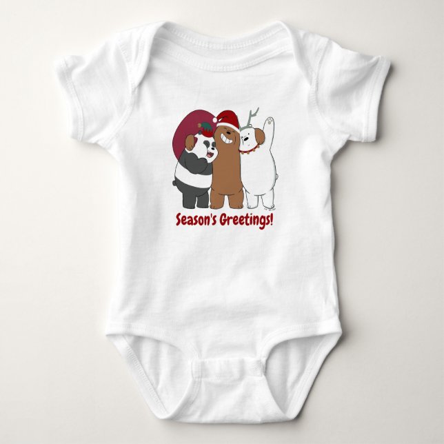 We Bare Bears - Season's Greetings Baby Bodysuit (Front)