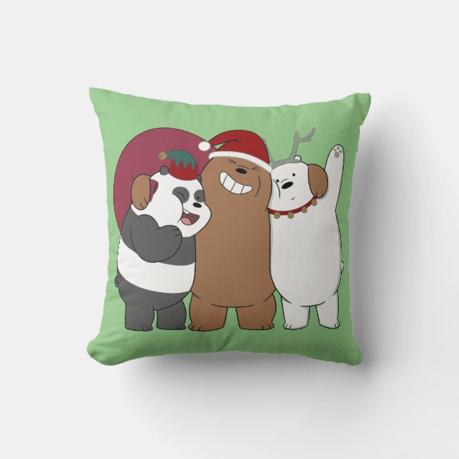 We Bare Bears - Season's Greetings Cushion (Front)