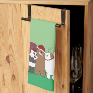 We Bare Bears - Season's Greetings Tea Towel