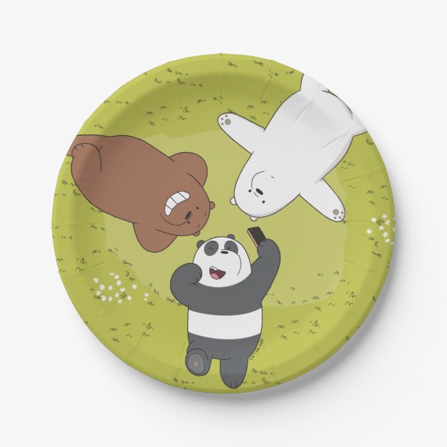 We Bare Bears - #SquadGoals Paper Plate (Front)