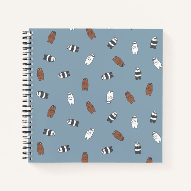 We Bare Bears - Sunglass Bears Pattern Notebook (Front)