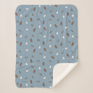 We Bare Bears - Sunglass Bears Pattern Sherpa Blanket