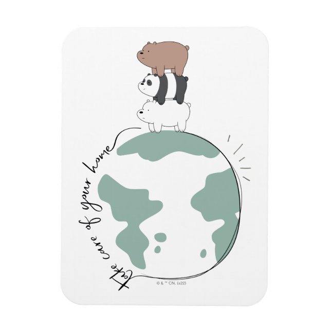 We Bare Bears - Take Care of Your Home Magnet (Vertical)