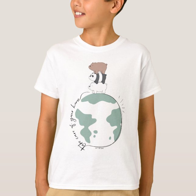 We Bare Bears - Take Care of Your Home T-Shirt (Front)