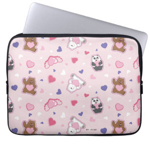 We Bare Bears - Valentine Hearts Pattern Laptop Sleeve