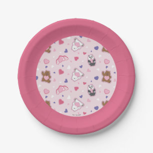 We Bare Bears - Valentine Hearts Pattern Paper Plate