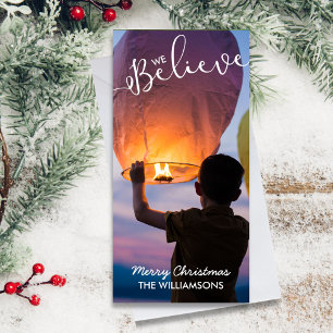 We Believe in the Magic of Christmas Holiday Photo Card