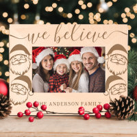 We Believe Santa Family Name Christmas Keepsake