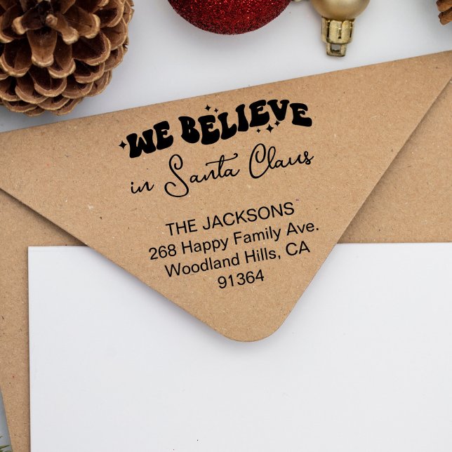We bellieve in Santa Claus retro typography Self-inking Stamp (Creator Uploaded)