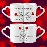 We Belong Together Cute Stick Figures Lesbian Coffee Mug Set<br><div class="desc">Celebrate your love with this adorable stick figure couple's mug set with heart-shaped handles, perfect for sharing those special moments together. These charming mugs feature a cute lesbian stick figure couple holding red heart balloons, symbolising the bond that ties you together, making these mugs an ideal gift for anniversaries, weddings,...</div>