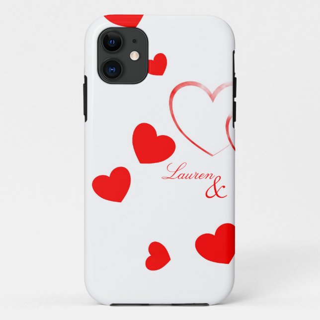 We Belong Together - Left Part - Cute Hearts - Case-Mate iPhone Case (Back)