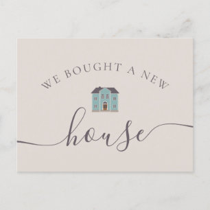 We Bought A New House Cream & Teal Announcement
