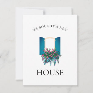 We Bought A New House Floral Window Box Card