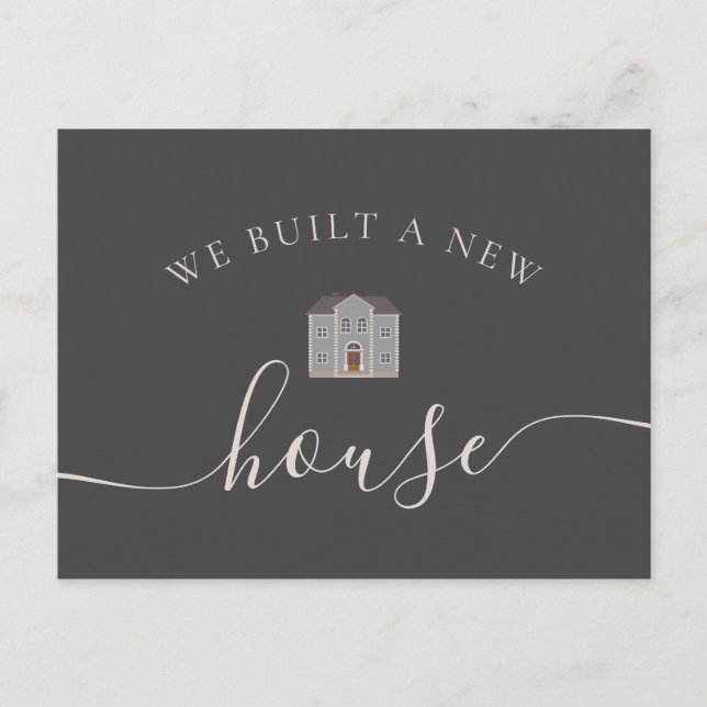 We Built A New House We Moved Announcement (Front)