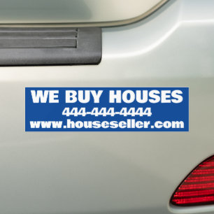 WE BUY HOUSES BUMPER STICKER