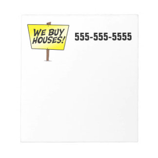 We Buy Houses Notepad