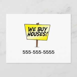 We Buy Houses Postcard