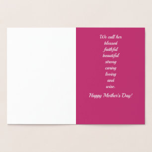 We Call Her   Gold Foil Mother's Day Card