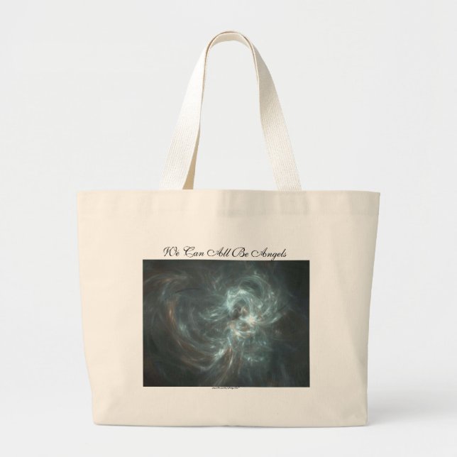 WE CAN ALL BE ANGELS LARGE TOTE BAG (Front)