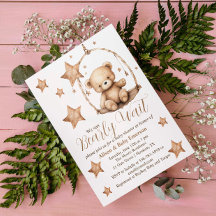 "We can Barely Wait" Cradle Baby Shower Invitation