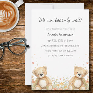 We Can Bear-ly Wait Baby Shower Invitation