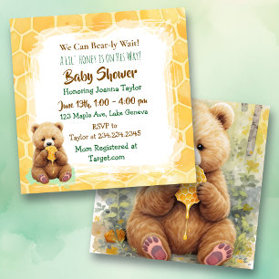 We Can Bear-ly Wait! Boy's Baby Shower Invitation