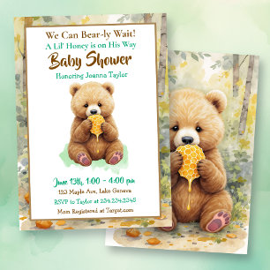 We Can Bear-ly Wait! Boy's Baby Shower Invitation