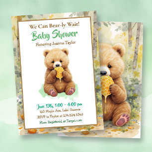 We Can Bear-ly Wait! Boy's Baby Shower Invitation