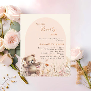We can bearly wait arch Baby Shower invitation