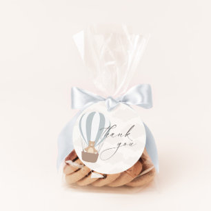 We Can Bearly Wait   Baby Boy Blue Balloon Shower  Favour Tags