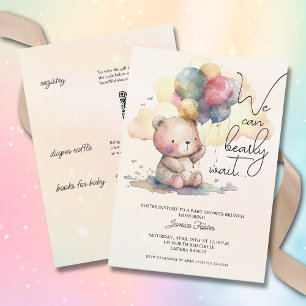 We Can Bearly Wait Baby Shower All in One Invitation