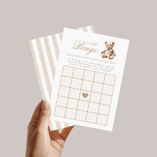 We Can Bearly Wait Baby Shower Bingo Game