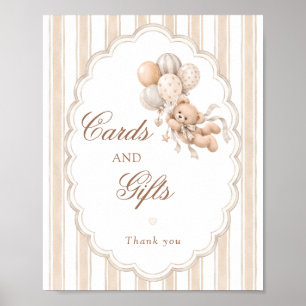 We Can Bearly Wait Baby Shower Cards & Gifts Poster