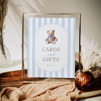 We Can Bearly Wait Baby Shower Cards & Gifts Sign