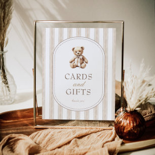 We Can Bearly Wait Baby Shower Cards & Gifts Sign
