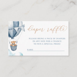 We Can Bearly Wait Baby Shower Diaper Raffle  Enclosure Card
