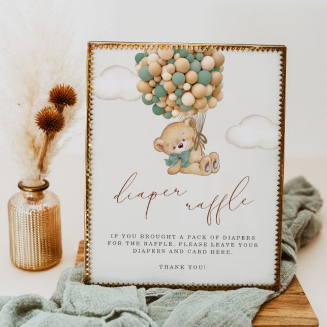 We Can Bearly Wait Baby Shower Diaper Raffle Poster (Creator Uploaded)