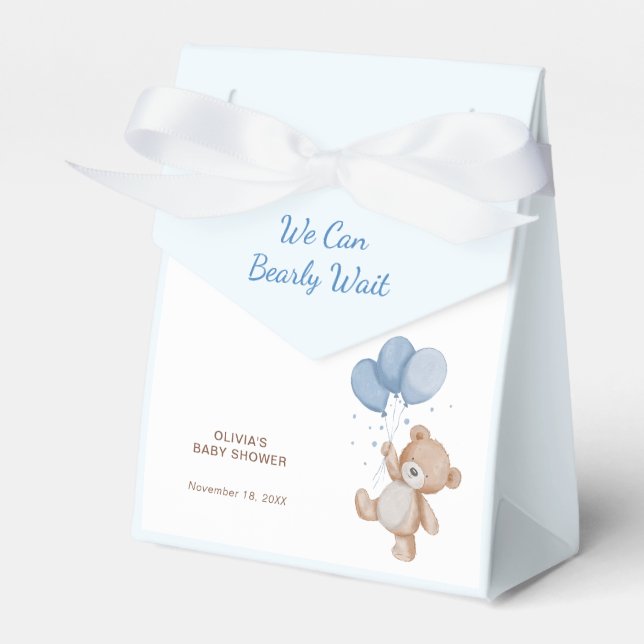 We Can Bearly Wait Baby Shower Favour Box (Front Side)