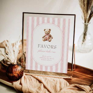 We Can Bearly Wait Baby Shower Favours Sign