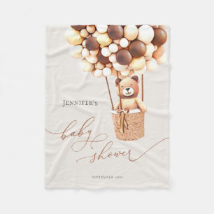 We Can Bearly Wait! Baby Shower Fleece Blanket