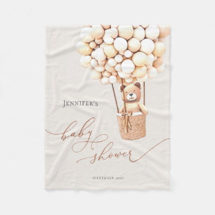 We Can Bearly Wait! Baby Shower Fleece Blanket