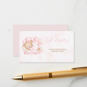 We Can Bearly Wait Baby Shower Gift Registry Card