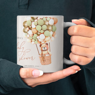 We Can Bearly Wait! Baby Shower Green Gold Coffee Mug